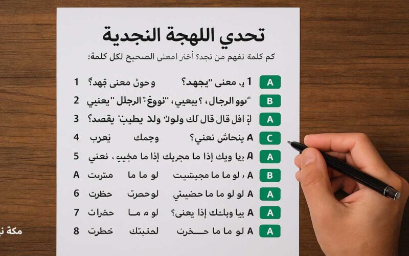 اختبار اللهجة النجدية.. كم كلمة تعرف من لهجة الرياض والقصيم