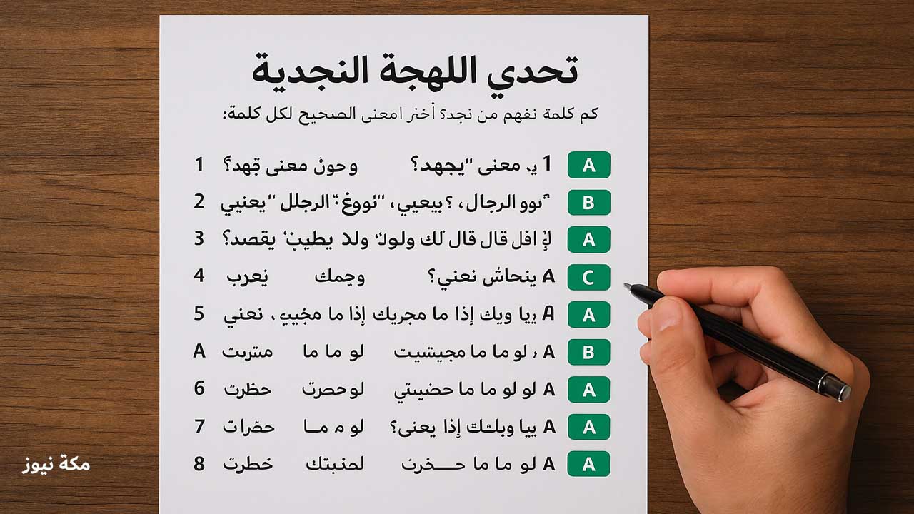اختبار اللهجة النجدية.. كم كلمة تعرف من لهجة الرياض والقصيم