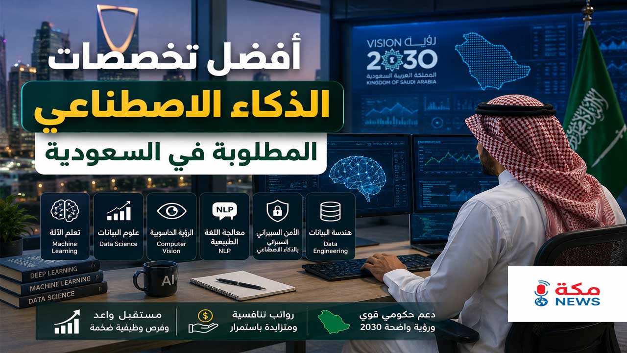 أفضل تخصصات الذكاء الاصطناعي المطلوبة في السعودية | الوظائف الأعلى راتبًا